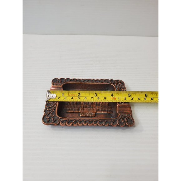 vintage small copper ashtray / Vintage Copper Souvenir Ashtray Ashtray || - Picture 7 of 9